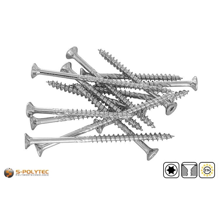 Countersunk head screw fischer PowerFast II Ø 4.5mm in various lengths with partial thread from one screw onwards