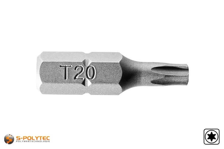 TORX bit (also inner star or inner hexagonal) enables high tightening torques without slipping off 