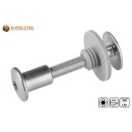 Buy matching Balcony screw-set with threaded sleeve stainless steel (unpainted) directly with it
