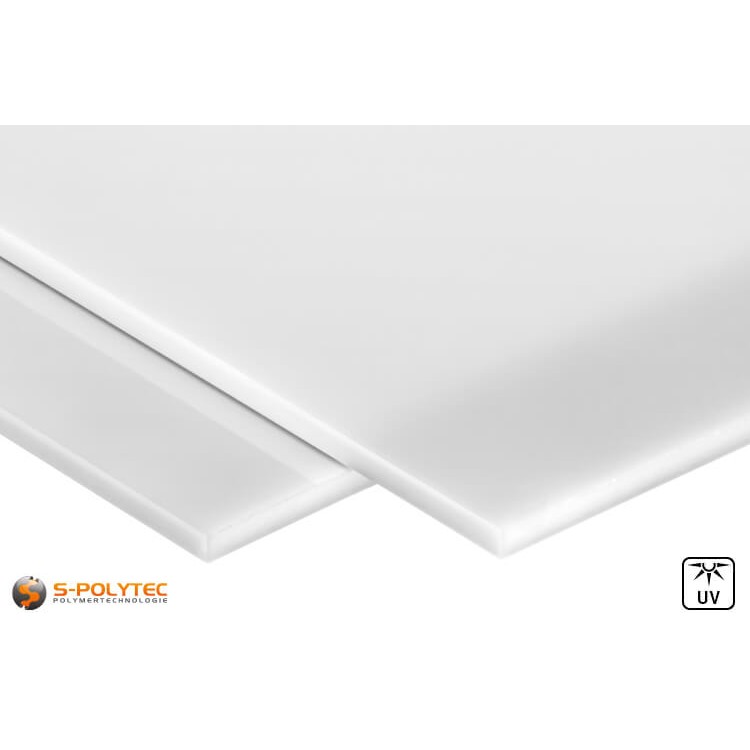 Acrylic glass sheets (PMMA, also known as Plexiglas) in opal with 5mm thickness cut to size - detail view