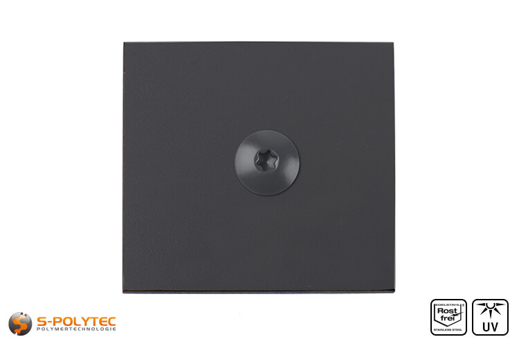 HPL panel with HPL screw anthracite