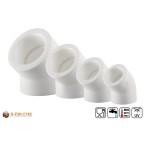 Buy matching Aqua-Plus PP-R Angle 45° in white directly with it