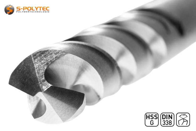 High quality metal drill bits - DIN 338 HSS-G ground with cross ground drill point with a point angle of 118°.