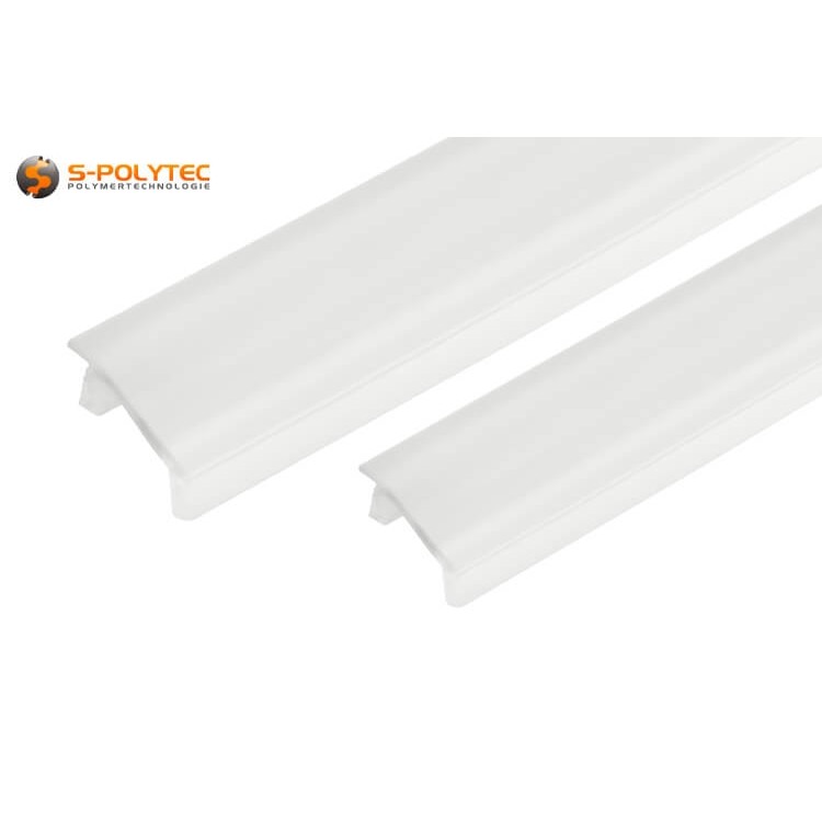 The plastic cover strips are suitable for construction profiles with a groove width of 6 or 8 mm
