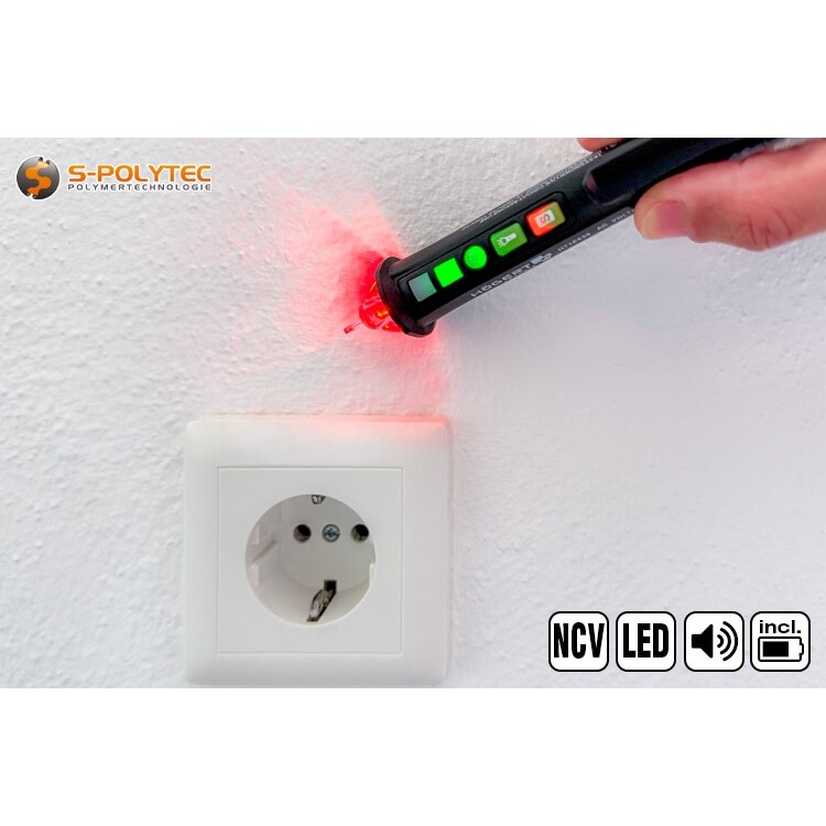 The voltage detector has an optical and acoustic signal when voltage is detected