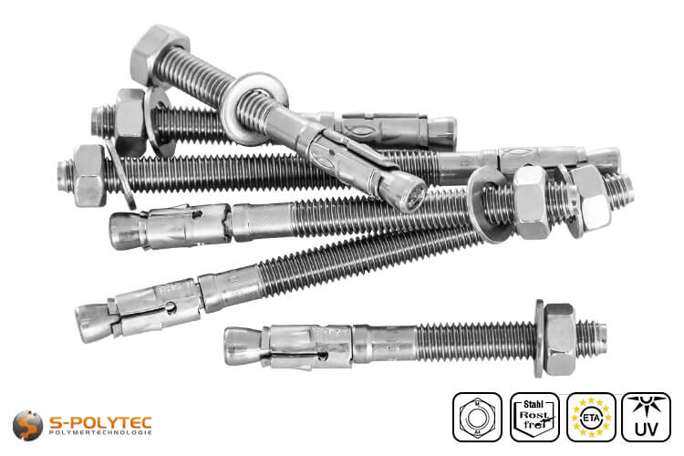 Fischer Wedge Anchor FAZ II with 8mm nominal diameter in various effective lengths