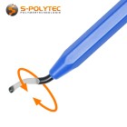Handy quick deburrer with rotating HSS blade