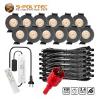 The S-Polylight LED set with 4, 6, 8, 10 or 12 spots in anthracite offers full SmartHome compatibility thanks to its WiFi module