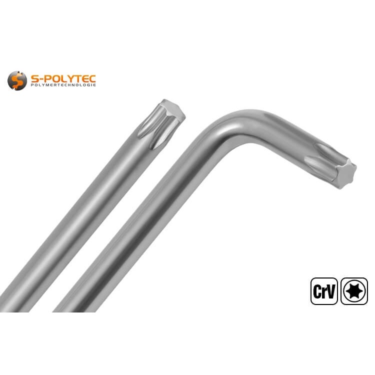 With the Högert Torx spanner set in the extended version, we offer a high-quality set consisting of 9 different Torx spanners in workshop quality.