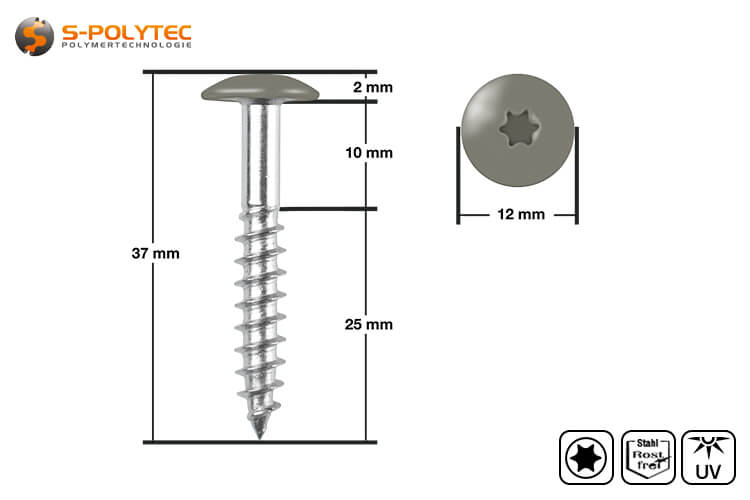 The HPL screws in Mid Grey are suitable for facade systems with Trespa® Meteon® FR, thanks to facade approval