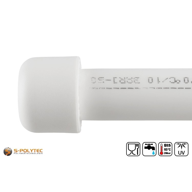 The Aqua-Plus PP-R pipe end cap DN20 is suitable for sealing a PP-R pipe with an outer diameter of 20mm	