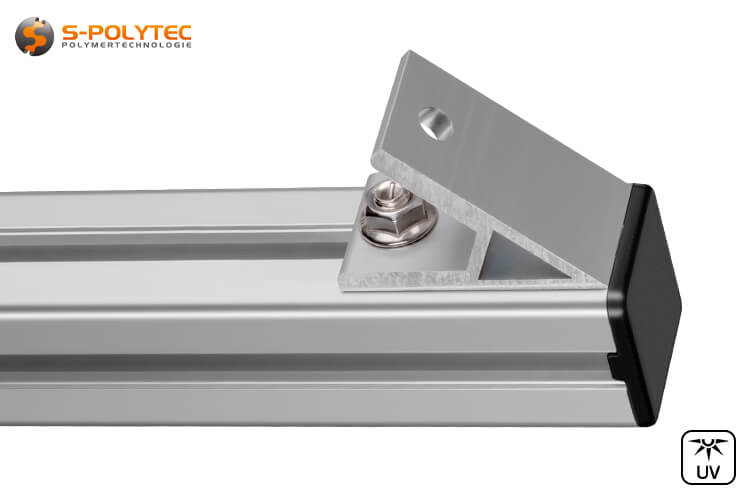 The flange nut is ideal for attaching plates to construction profiles using hammer head screws
