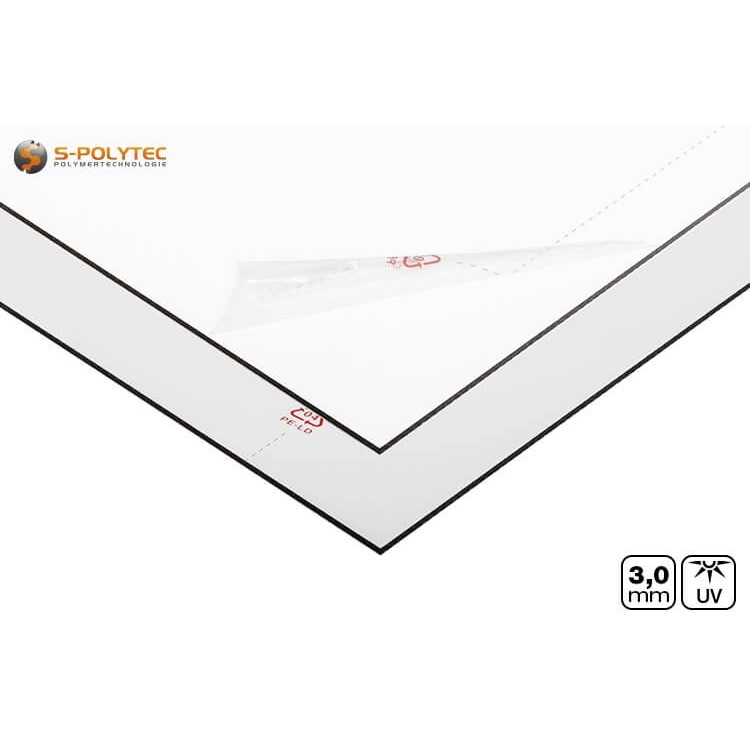 Buy white aluminium composite panels cut to size - Detail view