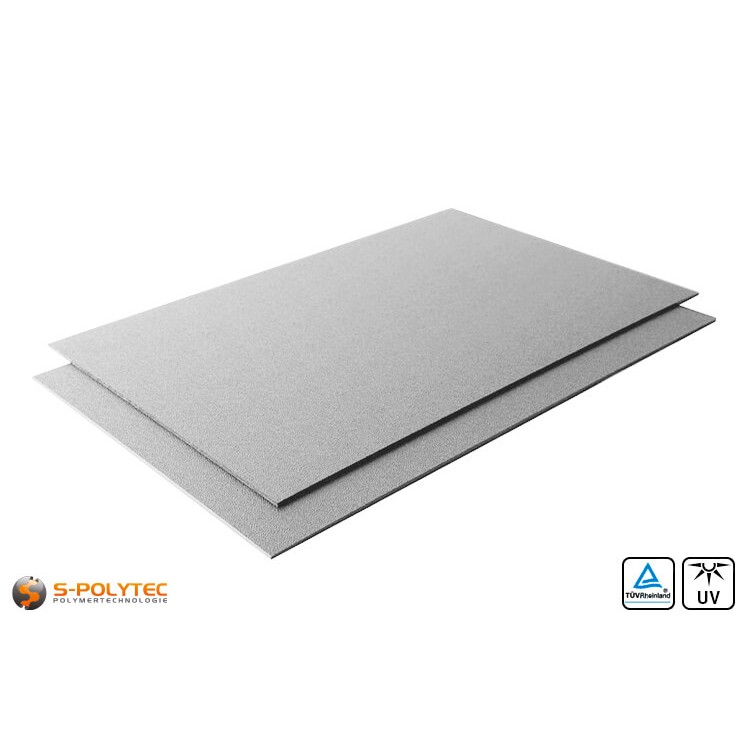 Grey ASA/ABS (RAL7040, window grey) as standard sheet 2000mmx1000mm of 2mm and 4mm thickness