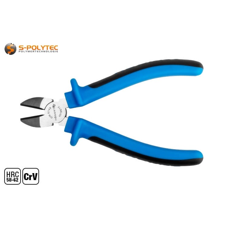 The high-quality diagonal cutters are available from us with an overall length of 160mm or 180mm