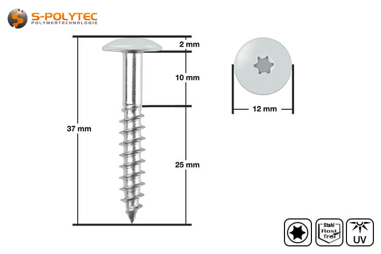 The head-painted facade screws in Winter Grey are approved for ventilated facade systems with Trespa® Meteon® FR