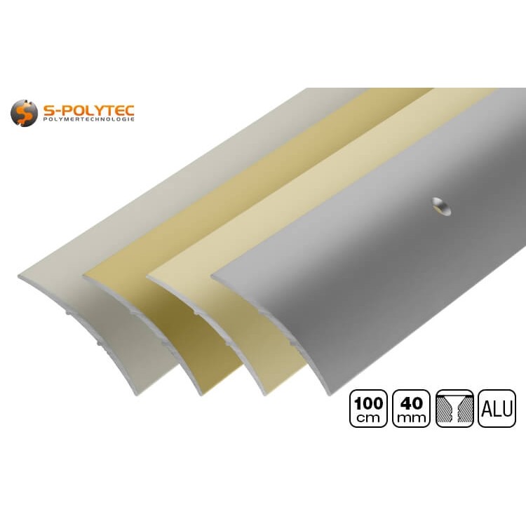 The perforated 40mm floor profiles made of anodised aluminium are corrosion-resistant and suitable for outdoor use