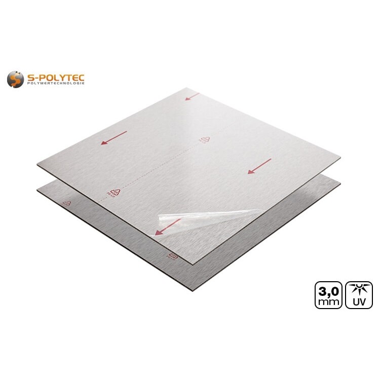 Aluminium composite panels with one-sided matt / glossy surface