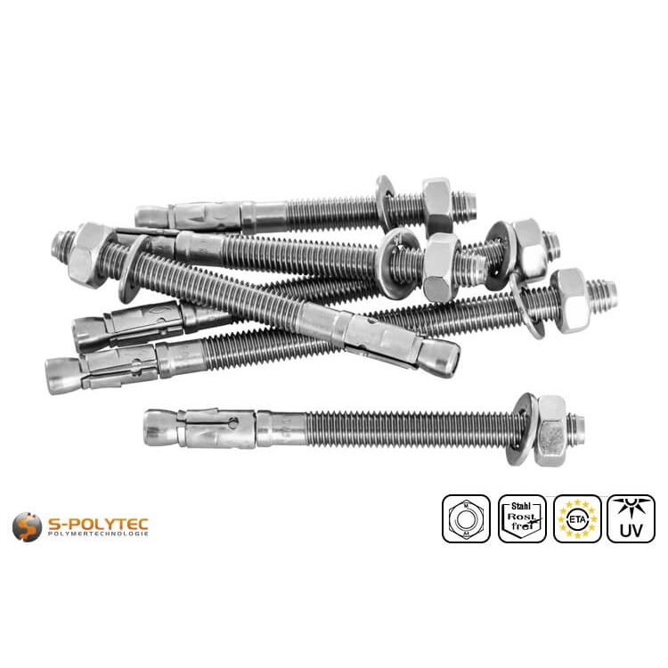 Fischer Wedge Anchor FAZ II with 10mm nominal diameter in various effective lengths
