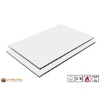 Buy matching HPL sheets traffic white (RAL9016) directly with it