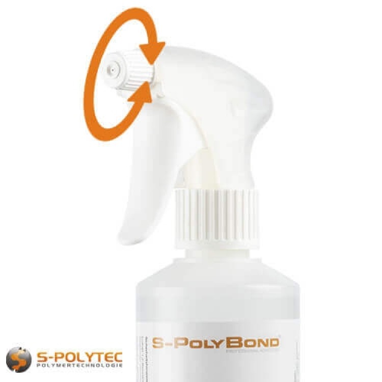 S-Polybond PMMAclean - special cleaner for acrylicglas in the reusable 500ml spray bottle
