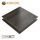 HPL sheet wood look dark ash low flammability with ETB fall protection in 6mm