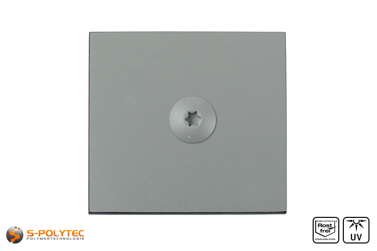 HPL board with HPL screw dust grey