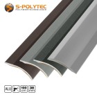 The self-adhesive aluminium adjustment profiles are optionally available in silver, anthracite metallic, grey metallic or bronze metallic