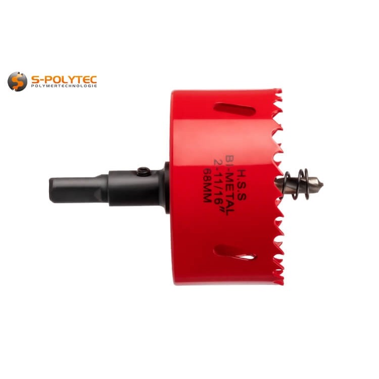 With a cutting depth of 38mm, the hole saw also glides effortlessly through 2-layer plasterboard walls