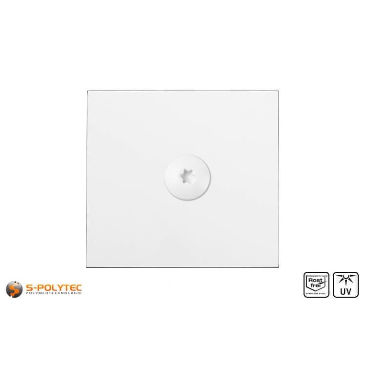 HPL panel with hpl screw in traffic white