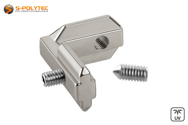 The nickel-plated zinc die-cast connectors are corrosion-resistant and suitable for indoor and outdoor use