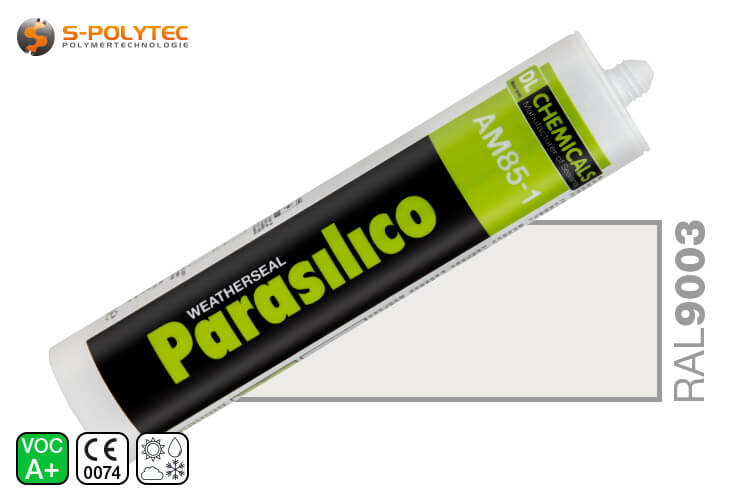 Silicone Parasilico AM-85-1 T white RAL 9003
