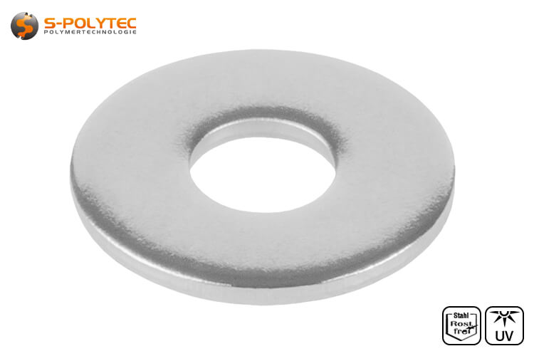 The washers are manufactured according to ISO 7093 and are made of A2 steel