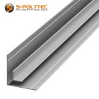 The silver-coloured aluminium corner profiles are suitable for connecting panels in internal corners