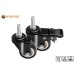 Vorschaubild The Ø 40mm swivel castor with M8 thread for construction profiles is available with and without a parking brake