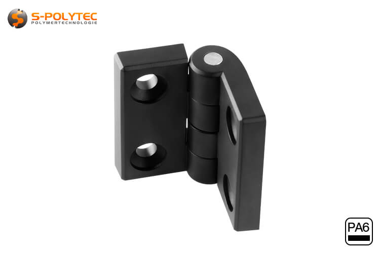 The hinges are made of impact-resistant and wear-resistant polyamide and are ideal for indoor applications
