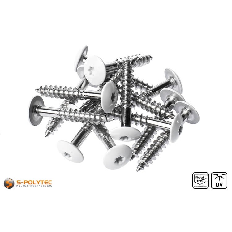HPL screws pure white (RAL 9010)