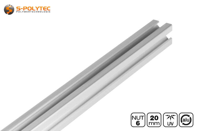 We offer the 20mm groove profiles with 6mm groove width in 2000mm and 1000mm lengths or cut to size