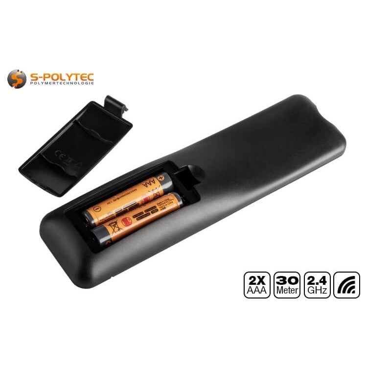 Thanks to 2.4Ghz radio frequency up to 30 metres range, even without visual contact or through walls