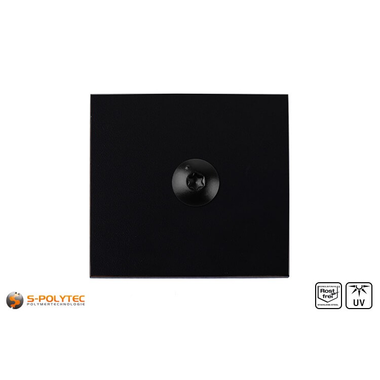 HPL sheet jet black with en hpl screw