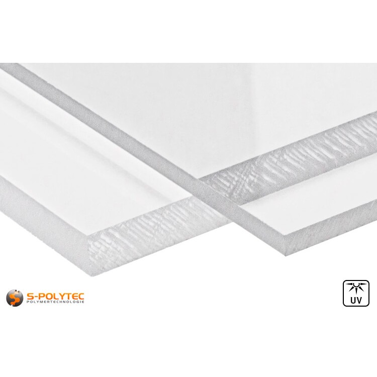 Acrylic glass (PMMA) transparent from 2mm to 10mm thickness in custom cut - detailed view