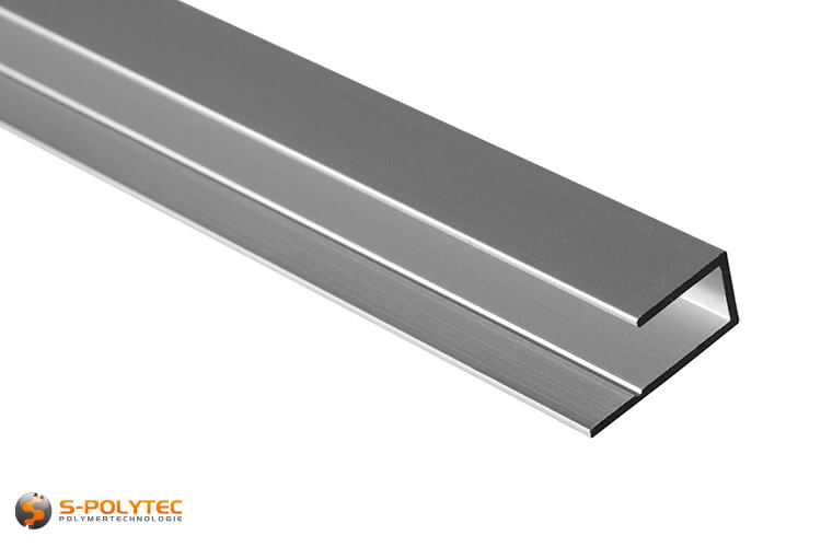 Aluminium U-profiles 6mm for the finish of facade cladding