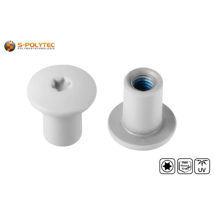 The threaded sleeve with a head diameter of 14mm has a Torx drive in size T20 (ISR20)