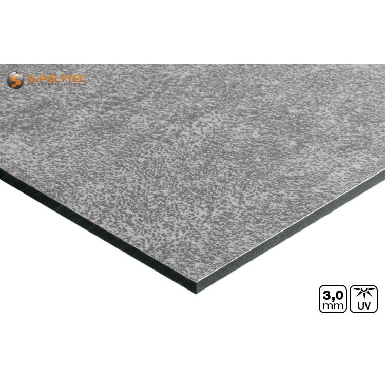 Detailed view of the structured decorative surface in concrete effect