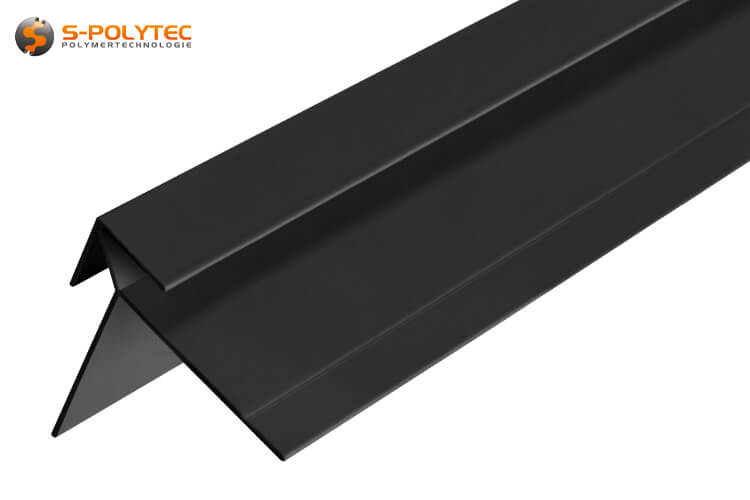 The anthracite grey aluminium corner profiles are suitable for connecting panels with a thickness of 3 mm, 6 mm or 8 mm around external corners