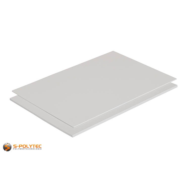 Polystrene-Sheets (PS) in white, smooth with 1mm to 5mm thickness in custom cut