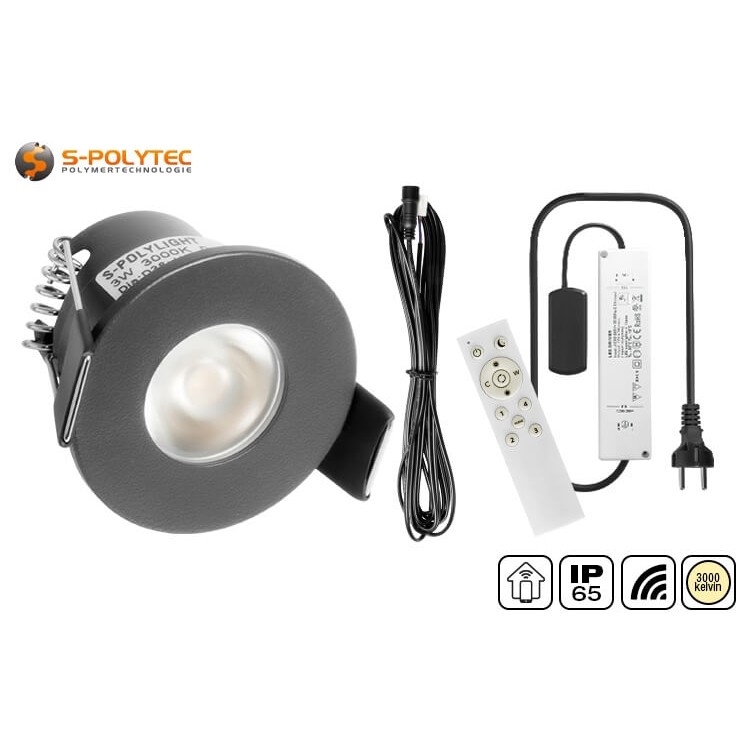 The S-Polylight LED set with 4, 6, 8, 10 or 12 spots in anthracite offers full SmartHome compatibility thanks to its WiFi module