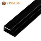 The black U-profiles made of solid aluminium are suitable for finishing panels with a thickness of 3mm, 6mm or 8mm, depending on the version