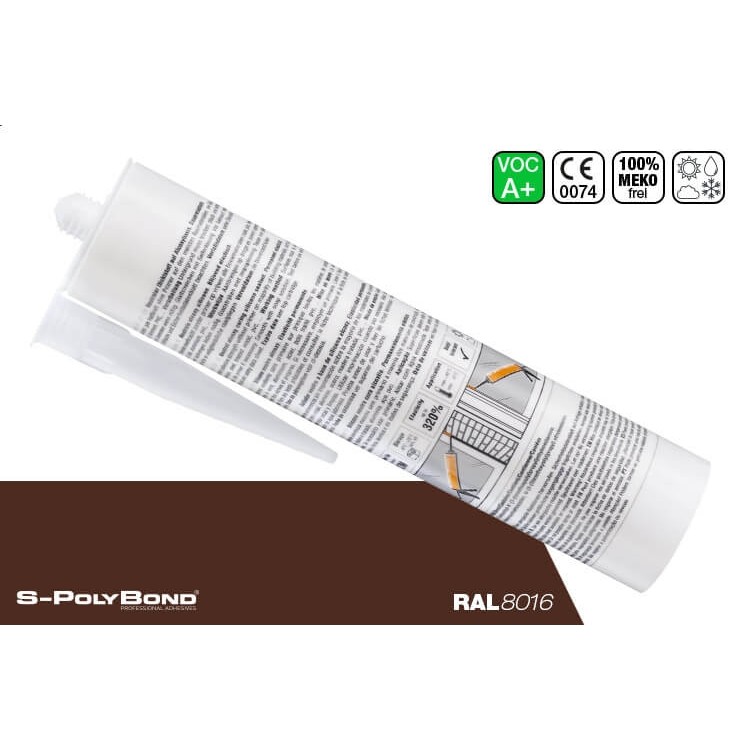 Mahogany brown silicone based on alkoxy-technologie from S-Polybond SILIKONprofi