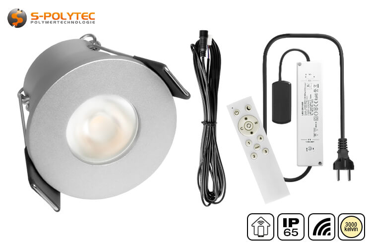 The S-Polylight SmartHome LED set with 4, 6, 8, 10 or 12 spots in silver is equipped with a WiFi module